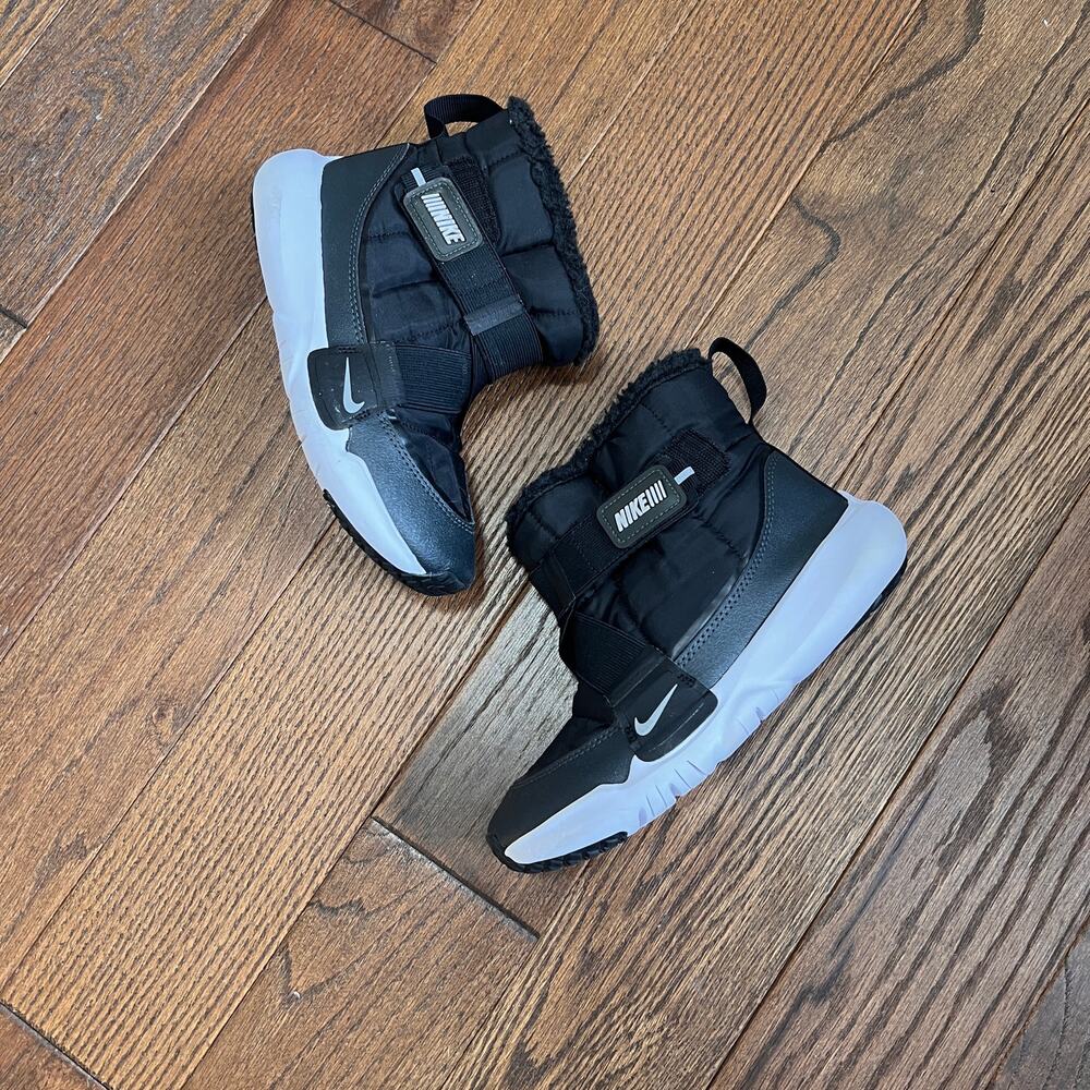 Nike Flex Advance Winter Snow Black Boots Toddler Size 2.5